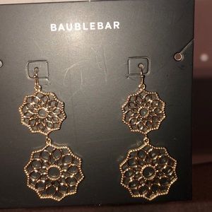 Drop down Baublebar gold colored earrings